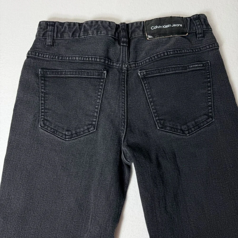 Calvin Klein Jeans Slim Straight Womens Size 16 Dark Wash Stretch Denim - Picture 12 of 14